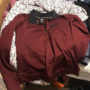 Long sleeve athletic pink sweater